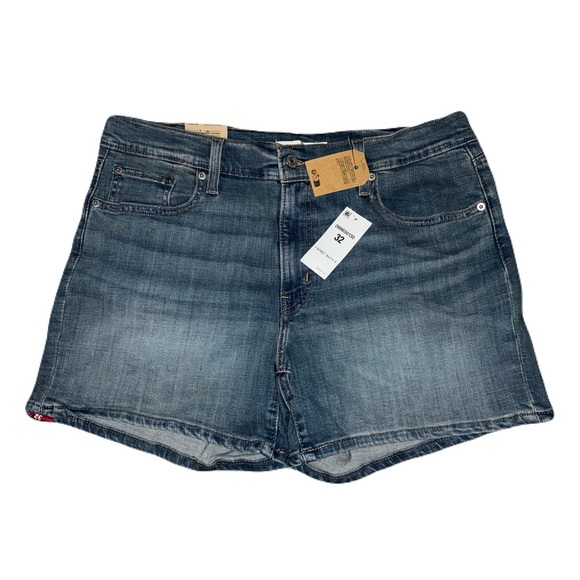 Levi's Pants - 2/$35 Levi NWT Mid Rise Mid Length Jean Shorts women Size 32 Blue Casual Summer
